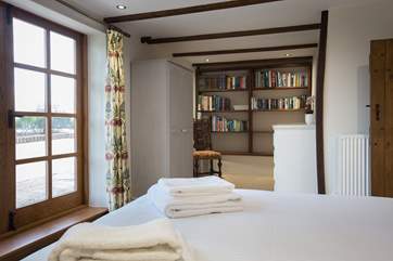 The ground floor bedroom has direct access to one of the wonderful terraces.