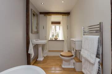 Also along the corridor of this ancient Devon Longhouse is the family bathroom.