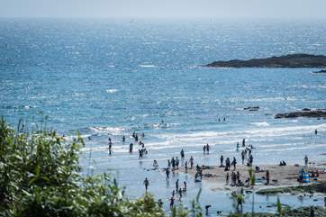 From the decking area you have a bird's eye view of the beach