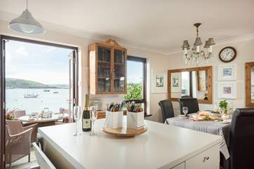 French doors open onto the terrace.