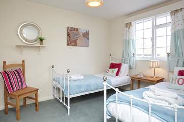 The lovely twin bedroom