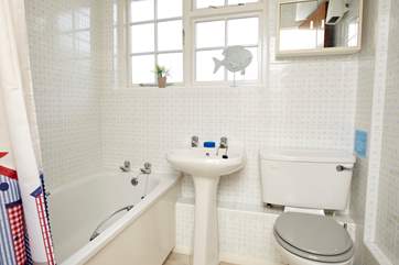 The family bathroom with fitted shower