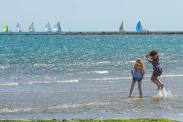 Take a splash and cool down in the sea.