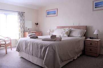 Bedroom 2 is upstairs, it has the en-suite shower room.