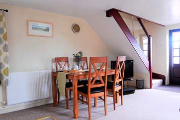 The dining area.