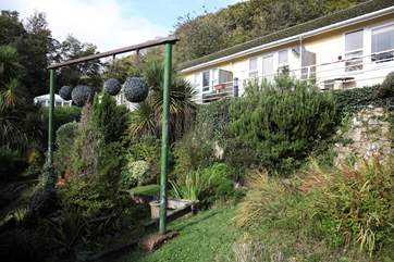 Set on sloping banks accessed via steps