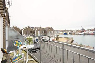 Enjoy the views and the sunshine on the balcony