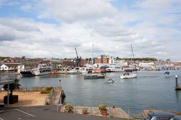 The views from the living room, look over to Cowes and the various marinas