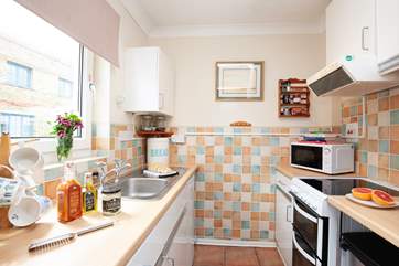 The small but well-equipped kitchen has everything you are likely to need.