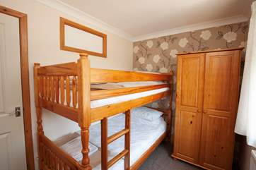The bunk room is perfect for children.