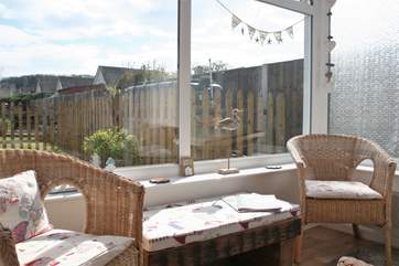 The light and comfortable conservatory