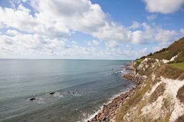 Take a walk along the seafront to Steephill Cove