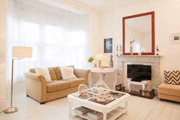 The light and very comfortable sitting-room to relax in