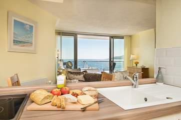Whilst preparing supper, or even washing up, you can still enjoy the view!