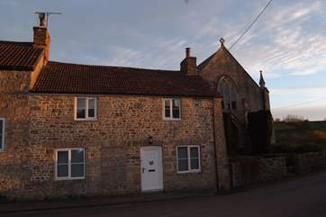 Parking is immediately outside this beautiful stone cottage.