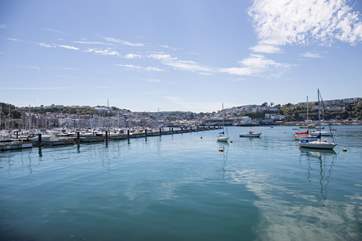 The beautiful Brixham marina.