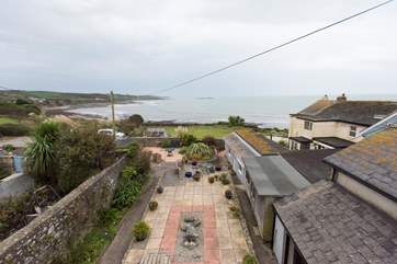 The view from the sitting-room to Mount's Bay.