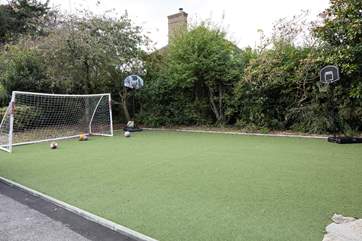 Run off any extra steam with a game of footall or basketball.