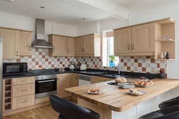 Plenty of work surface for prepping holiday treats.