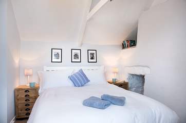Bedroom 2 on the first floor has a super comfy double bed.