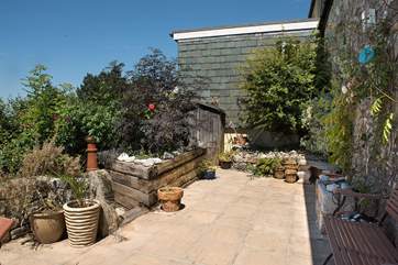 The terraced area has plenty of room to sit out and enjoy the wonderful views