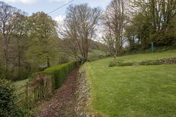The garden faces south west and has great views across Branscombe Vale, please supervise small children as this haw-haw is at the side of the lawn.