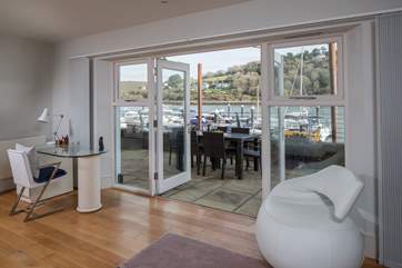 Fling open the patio doors and you have that wonderful feeling of being outside from the comfort of your living-area.
