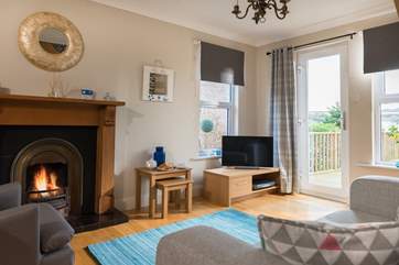 An open fire for cosy evenings.