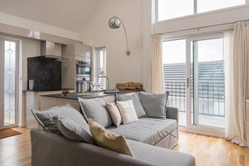 The sitting-area in the open plan property.