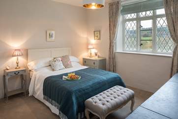 This cosy retreat is set in idyllic countryside, with the most fabulous views across the valley from the bedroom.