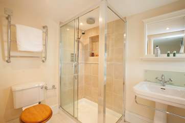 The shower-room on the lower ground floor.
