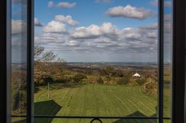 The view from the Juliet balcony in Bedroom 2.