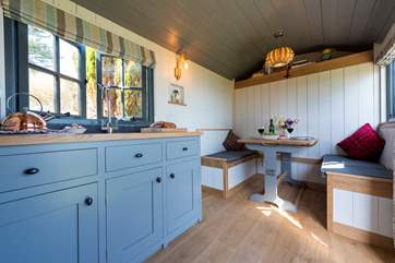 Copperas is complete with all you could need for a luxury glamping holiday.