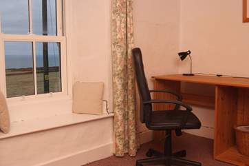 The first floor study/office, work from home whilst staring at the sea.
