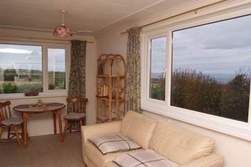 Sea views from the sitting/dining-room.