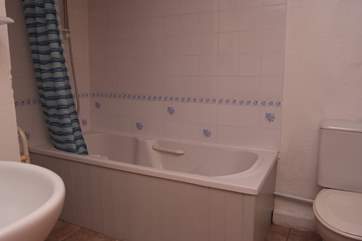 The bathroom.