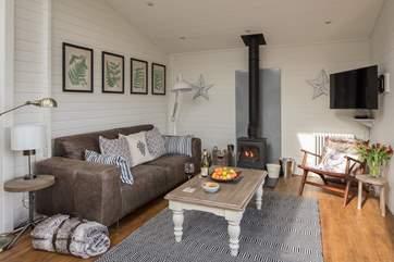 The wood-burner makes the whole space feel very snug.