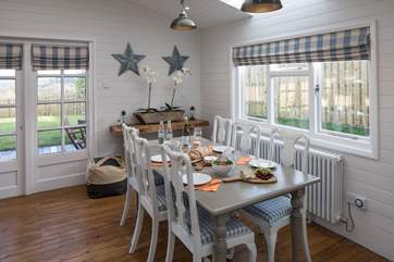 The dining-area of this open plan space.