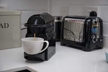 A little holiday indulgence; a few Nespresso pods are provided for your arrival.