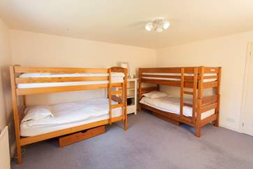The twin bunk bedroom is ideal for children and also has access to the Jack and Jill bathroom.