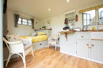 The interior is light, airy and spacious.