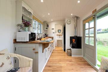 This lovely hut is warmly welcoming.