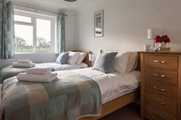 Bedroom 2 has twin beds.