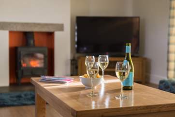 Feet up, glass of wine and a family movie on the Smart TV....perfect!