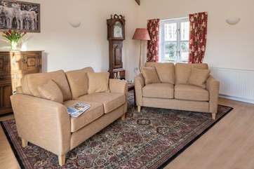 The sitting room has real charm and character.