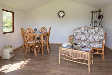 The summer house is a great place to read if you need a little shade or a little siesta.