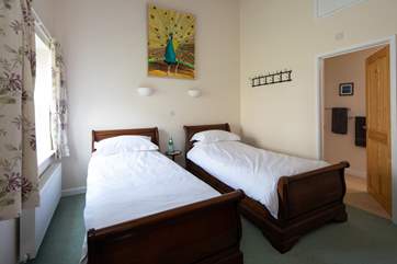 Bedroom 2, the twin room has an en suite shower-room.