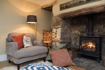 Yet another lovely wood-burner in the snug.