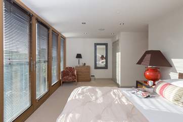 This is the second double bedroom on the first floor. There is a Juliet balcony looking out over the countryside.