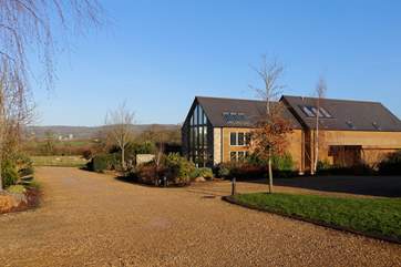 This is the spa building in the beautifully kept grounds, which houses a swimming pool, steam room, sauna, gym and library.